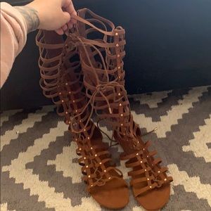 Cage lace up sandals Bamboo brand size 9